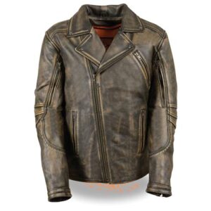 Home cow hide leather jacket