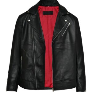Home biker cow leather jacket